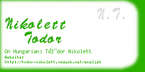 nikolett todor business card